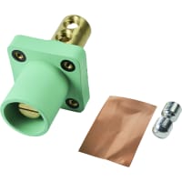 Marinco Cls Panel Mount (400A / 600V) 2/0 - 4/0 Dbl Set Screw;Male - Green (E)