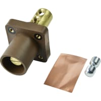 Marinco Cls Panel Mount (400A / 600V) 2/0 - 4/0 Dbl Set Screw;Male - Brown (F)