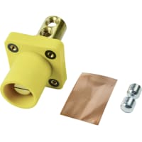 Marinco Cls Panel Mount (400A / 600V) 2/0 - 4/0 Dbl Set Screw;Male - Yellow (H)