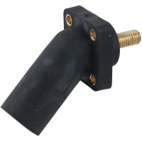 Marinco Cls 45 Degree Inlet Pnl Mt (400A / 600V) 1-1/8" Threaded Stud;Male - Black (A)