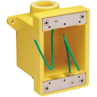 Marinco Fd Box, W/Two 3/4 K.O. Holes Yellow