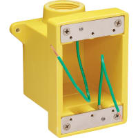 Marinco Fd Box, W/Two 1 K.O. Holes Yellow