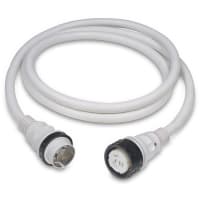 Marinco 50A 125/250V Cordset, 50' Molded, White