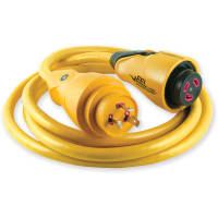 Marinco Cord Set, 30A 125V, Yellow, 12'