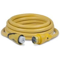 Marinco Cord Set, 50A 125V, Yellow, 25'