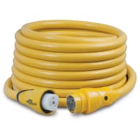 Marinco Cord Set, 50A 125V, Yellow, 50'