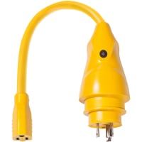 Marinco Pigtail Adapter, 30A Male To 15A Female