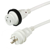 Marinco Cordset, 30A 125V, 25', White