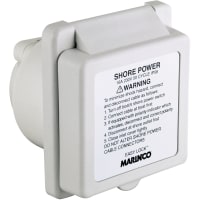 Marinco (K) 16A Inlet Easy Lock Exp W/Warning Label, 230V