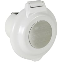 Marinco Inlet, 30A 125V, Round, White