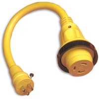 Marinco Adapter, W/Led 15A Male/30A Fem 25 Ft