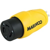 Marinco Straight Adapter, 15A 125V Male To 30A 125V Female