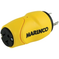 Marinco Straight Adapter, 30A 125V Male To 15A 125V Female