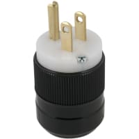 Marinco Power Products Straight Blade Plug, 15A/125VAC, 2+E Pole, Screw Terminal, SWD Series