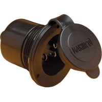 Marinco Power Products Straight Blade Flanged Inlet, 15 A/125 VAC, 10 AWG, Screw Terminal, Power Series