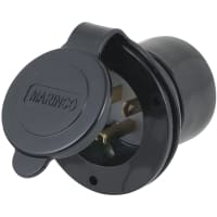 Marinco Power Products 15A 125V 2P 3W Sb Inlet Front Mount W/Cover