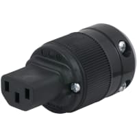 Marinco Power Products Female Connector, 15A 120V Iec 320 C13