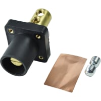 Marinco Power Products Cls Panel Mount (400A / 600V) 2/0 - 4/0 Dbl Set Screw;Male - Black (A)