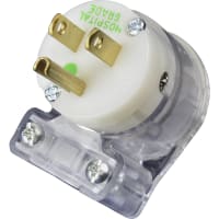 Marinco Power Products 15A 125V Plug, Right Angl Clear