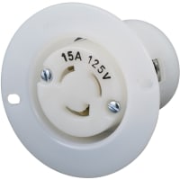 Marinco Power Products 15A 125V 2P 3W Lkg Outlet Flanged