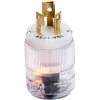 Marinco Power Products 15A 125V Plug, Lkg W/Neon Light And Clear Housing