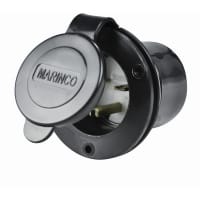 Marinco Power Products 15A 250V 2P 3W Sb Inlet Front Mount W/Cover