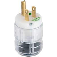 Marinco Power Products 15A 125V Plug, Hospital Grade, Clear Master/50