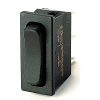 Marquardt Switches Rocker Switch, SPDT, ON-OFF-ON, 6A, Non-Illuminated, Black, 1830 Series