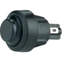 Marquardt Switches Switch, PB, SPNO, IP40, 4A, 125VAC, 2A, 250VAC, Fixing Pin W/IP54 Cap, QC, Black