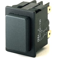 Marquardt Switches Switch, Pushbutton, SPDT, momentary, IP40, 12A, 250VAC, Non-Illuminated, Black