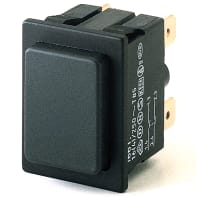 Marquardt Switches Pushbutton Switch, DPST/ON-OFF, 12A, 1/2HP and 1/6HP, Non-Illum, QC, 1660 Series