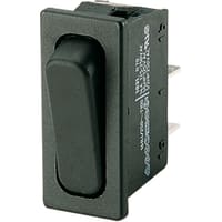 Marquardt Switches Rocker Switch, SPST/ON-OFF, 16A, Non-Illuminated, Black, 1830 Series