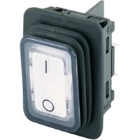 Marquardt Switches Illuminated Rocker Switch, DPST/ON-OFF, 16A, 250V, White, Legend, 1830 Series