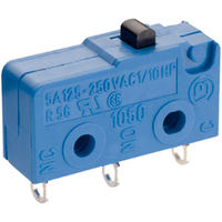 Marquardt Switches Switch, Snap-action, SPDT, momentary, IP40, Button Actuator, 2A, 250VAC, Solder