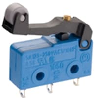 Marquardt Switches Switch, Snap-action, SPDT, mom, IP40, Roller Lever Actuator, 5A, 125-250VAC, Solder