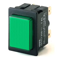 Marquardt Switches Pushbutton Switch, Illuminated, SPNO, 16A, 230V, Green, Extend, 1660 Series