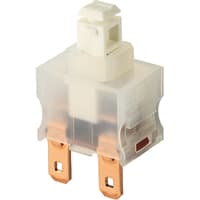 Marquardt Switches Pushbutton Switch, SPST/ON-OFF, 12A, QC, 4.8, Vertical, 1660 Series