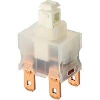 Marquardt Switches Pushbutton Switch, DPST/ON-OFF, 12A, QC, 4.8, Vertical, 1660 Series