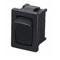 Marquardt Switches Rocker Switch, SPST/ON-OFF, 6A, Non-Illuminated, Red Legend, QC, 1800 Series