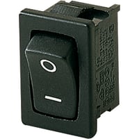 Marquardt Switches Rocker Switch, SPST/ON-OFF, 15A 125-250VAC, Non-Illum, I/O Legend, 1800 Series