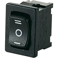 Marquardt Switches Rocker Switch, SPDT, ON-OFF-ON, 6A, Non-Illum, I/O Legend, QC, 1800 Series