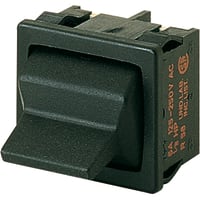 Marquardt Switches Switch, Toggle, DPDT, ON-OFF-ON, 6A, Non-Illuminated, Black, 1810 Series