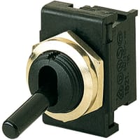 Marquardt Switches Switch, Toggle, SPST/ON-OFF, 6A, Non-Illuminated, Black, 1820 Series