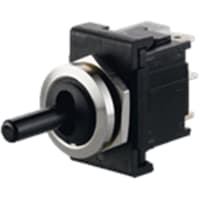 Marquardt Switches Switch, Toggle, DPDT, ON-OFF-ON, 6A, 250V AC, Non-Illuminated, 4.9, 1830 Series