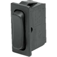 Marquardt Switches Rocker Switch, SPDT, ON-OFF-ON, 16A, Non-Illum, Black, 1830 Series