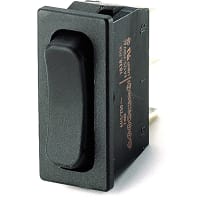 Marquardt Switches Switch, Rocker, SPDT, ON-OFF-ON, IP40, 6A, 125-250VAC, Non-Illuminated, Black