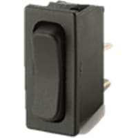 Marquardt Switches Rocker Switch, SPDT, ON-OFF-ON, 6A, Non-Illiminated, Black, 1830 Series