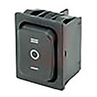 Marquardt Switches Rocker Switch, DPDT, ON-OFF-ON, 6A, Non-Illum, I/O Legend, Solder, 1830 Series