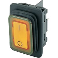 Marquardt Switches Illuminated Rocker Switch, DPST/ON-OFF, 16A, 250V, Orang, Legend, 1830 Series