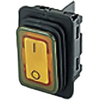 Marquardt Switches Illuminated Rocker Switch, DPST/ON-OFF, 16A, 125-250V, Legend, 1830 Series